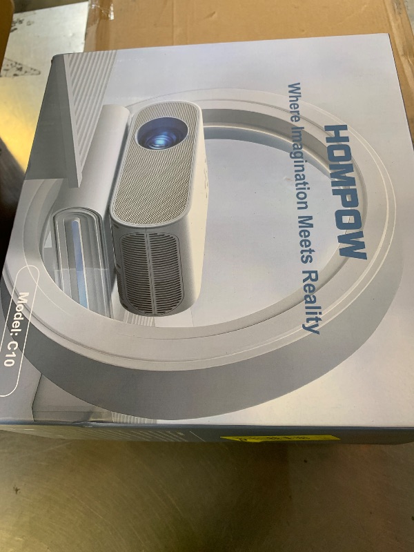 Photo 1 of HOMPOW Projector, Electric Focus Native 1080P Full HD Bluetooth Projector with Speaker, Outdoor Portable Movie Mini Projector Compatible with Laptop, Smartphone, TV Stick, Xbox, PS5