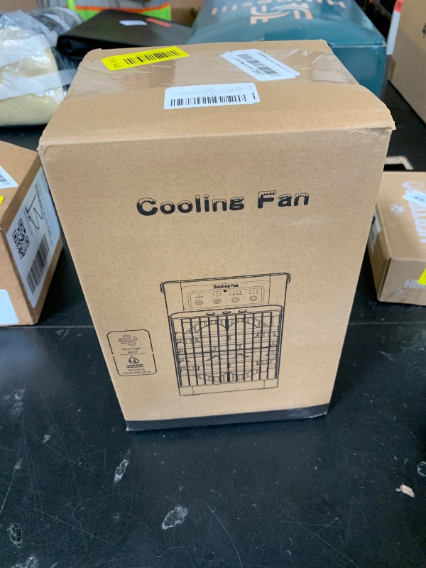 Photo 1 of Portable Air Conditioners, Upgraded Motor Evaporative Air Cooler with Remote, 3 Speeds & 3 Mist, 7 Color Night Light Cooling Fan with 2-8H Timer, 1100ML Personal AC Unit for Bedroom Office