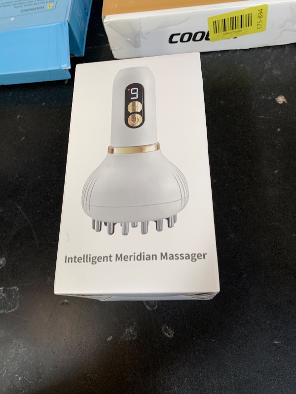 Photo 1 of FEEOLA Lymphatic Drainage Massager & Cellulite Massage Tool, Helps Reduce Stretch Marks & Cellulite, for Legs, Arms & Belly, Body Sculpting Machine with Light, Heat & Vibration, White