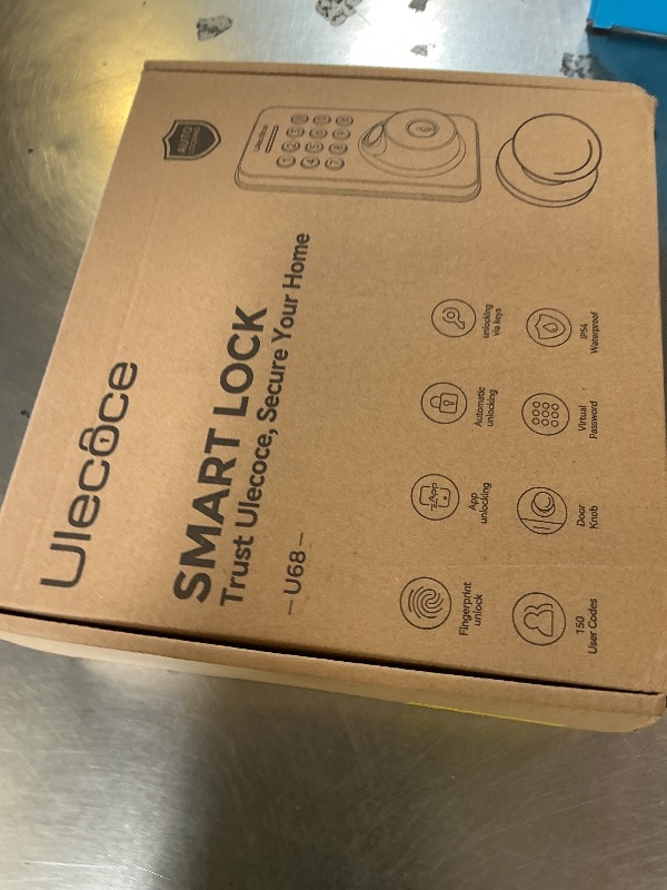 Photo 1 of Ulecoce Fingerprint Keypad Deadbolt with Knob Set, Keyless Entry Door Lock with App Control, Door Locks for Front Door, Auto Lock?One-Touch Lock, 100+ User Codes?5 Keys, Easy Installation, Matte Black