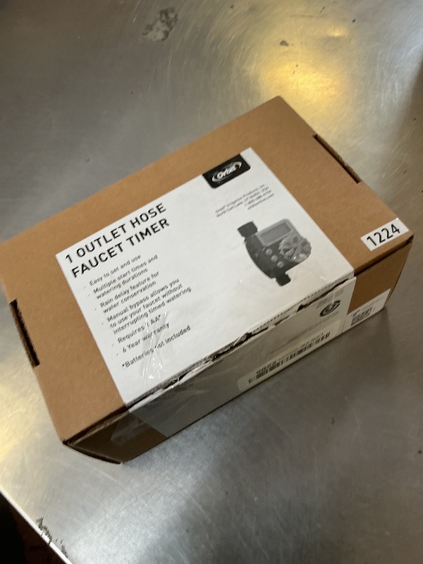 Photo 1 of Orbit Programmable Digital Hose Watering Timer - 1 Outlet - Battery Powered - with LCD Screen - Built-in Rain Delay - Water-Resistant - 62061
