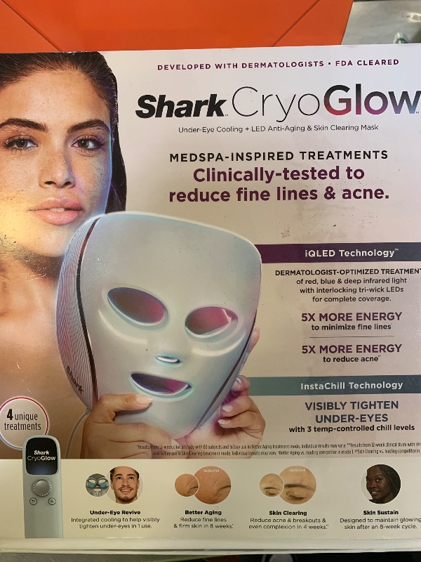 Photo 1 of Shark CryoGlow LED Face Mask in Blue Frost, FW312