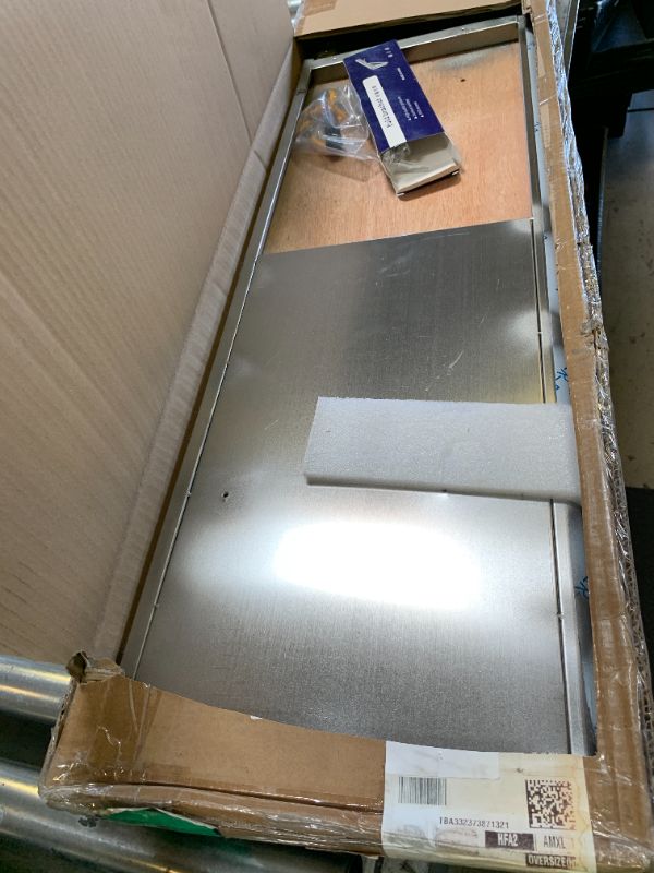 View 2 of Sidasu 70'' x 12'' Folding Concession Shelf, Stainless Steel Food Shelf