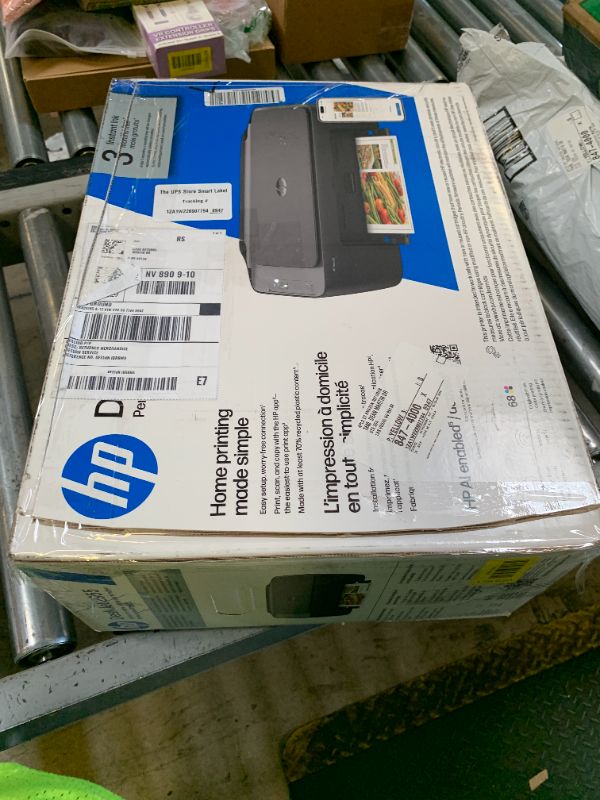 Photo 1 of HP DeskJet 2955 Wireless All-in-One Color Inkjet Printer, Scanner, Copier, Best-for-Home, 3 Month Trial of Instant Ink Included, AI-Capable (A24HJA)