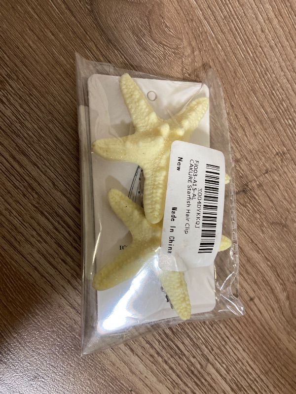 Photo 1 of CAKURE Starfish Hair Clip Cute Beach Hair Clips Little Mermaid Hair Accessories for Women and Girls (Pack of 2)