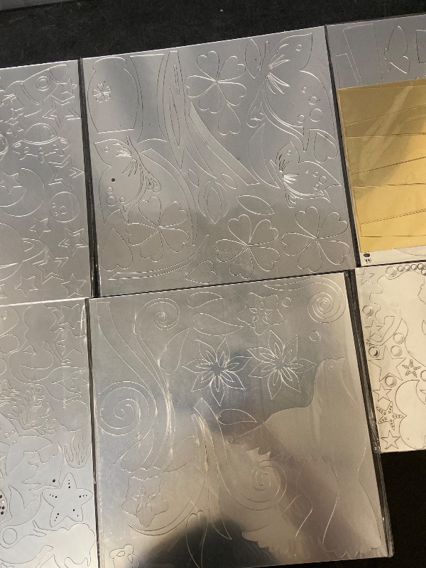 Photo 1 of 209 Piece Acrylic Mirror Sticker decals- Silver.
