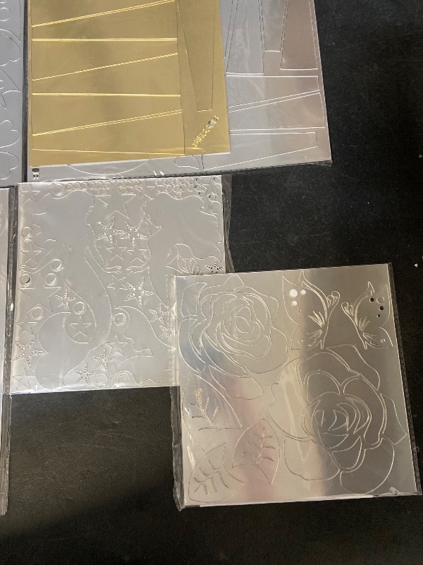 Photo 1 of 209 Piece Acrylic Mirror Sticker decals- Silver.