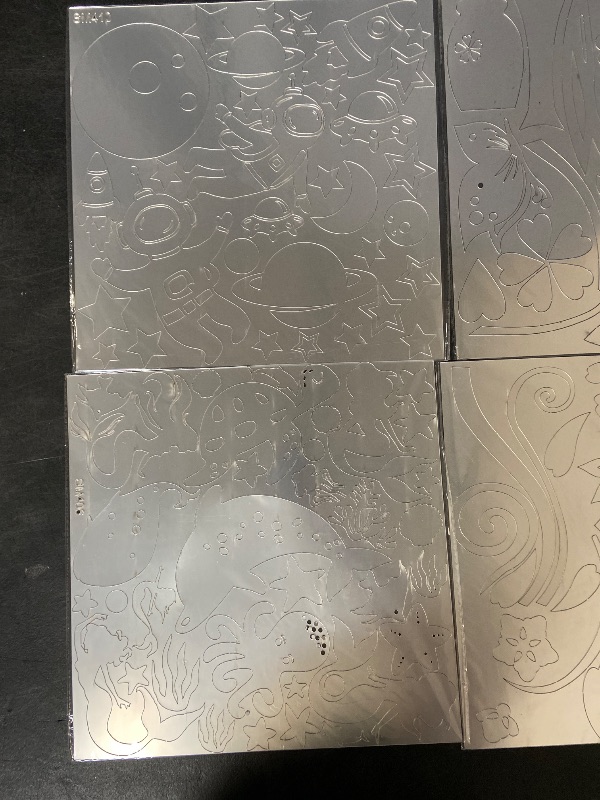 Photo 1 of 209 Piece Acrylic Mirror Sticker decals- Silver.