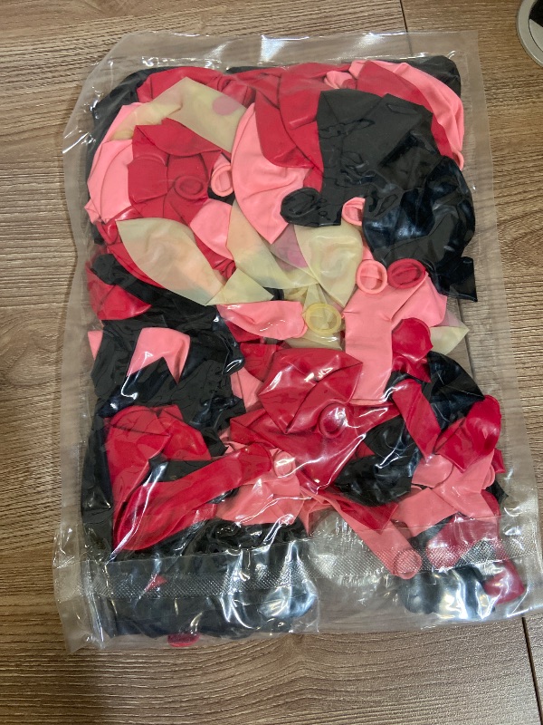 Photo 1 of 150pcs Hot Pink Black Balloon Arch Kit Party Decorations 18 12 10 5In Different Size Color Latex Confetti Balloons for Women Girl Birthday Bridal Baby Shower Wedding Party Supplies