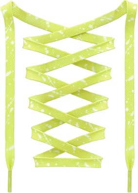 Photo 1 of Art Printed Shoe Laces: Flat Colorful Shoelaces for Sneakers 2 Pair | Pattern String, Stylish Splatter Design, for Skates Shoes, Cool and Fun