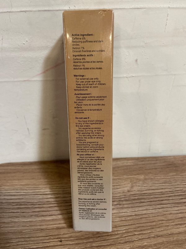 View 3 of 6% Caffeine Eye Cream for Dark Circles & Puffiness, 1% Retinol Eye Serum for Under Eyes Bags, Anti-Aging Eyes Cream for Men and Women