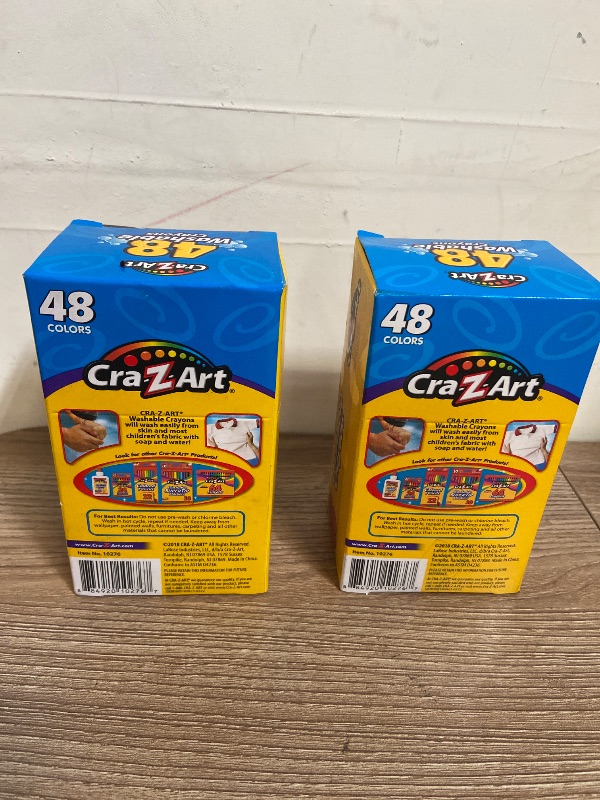 Photo 1 of 2pk Cra-Z-Art Washable Classic Crayons, Assorted Colors, Pack Of 48 Crayons