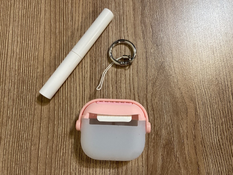 Photo 1 of AirPods 4 Silicone Earphone Case Transparent Separable Protective Cover - Pink