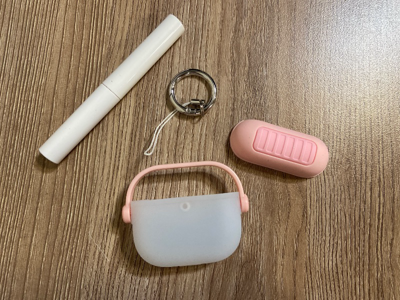 Photo 1 of AirPods 4 Silicone Earphone Case Transparent Separable Protective Cover - Pink