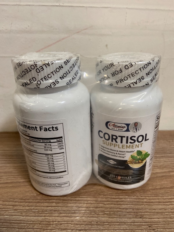 Photo 1 of Alliwise 2pack Cortisol Supplement,Cortisol Reducer Manager for Women,with Magnesium, Ashwagandha, L-Theanine 240Count