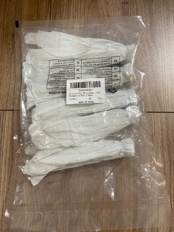 Photo 1 of Paper Tassel Garland, White Fringe Streamers for Wedding and Party Backdrop Decor, 5-Pack
