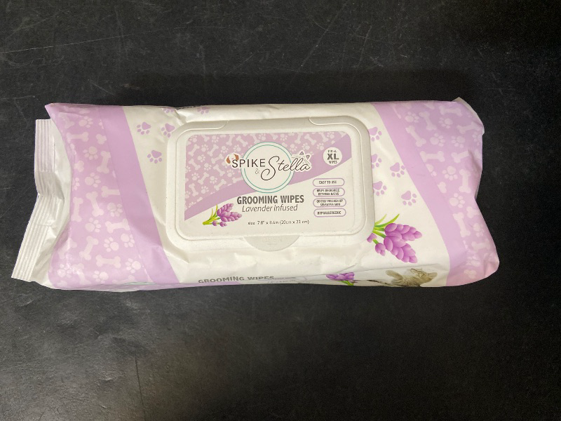Photo 1 of 110 Pack Pet Grooming Wipes - Extra-Large Sizes - Lavender - Hypoallergenic & Extra Durable - Perfect for Dogs & Cats, 8.6"x7.8"