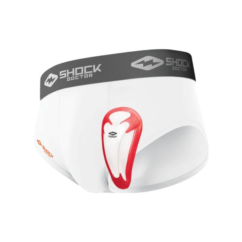 Photo 1 of Size XS Shock Doctor Boy's Core Brief With BioFlex Athletic Cup, Moisture Wicking Vented Protection, Youth Sizes White