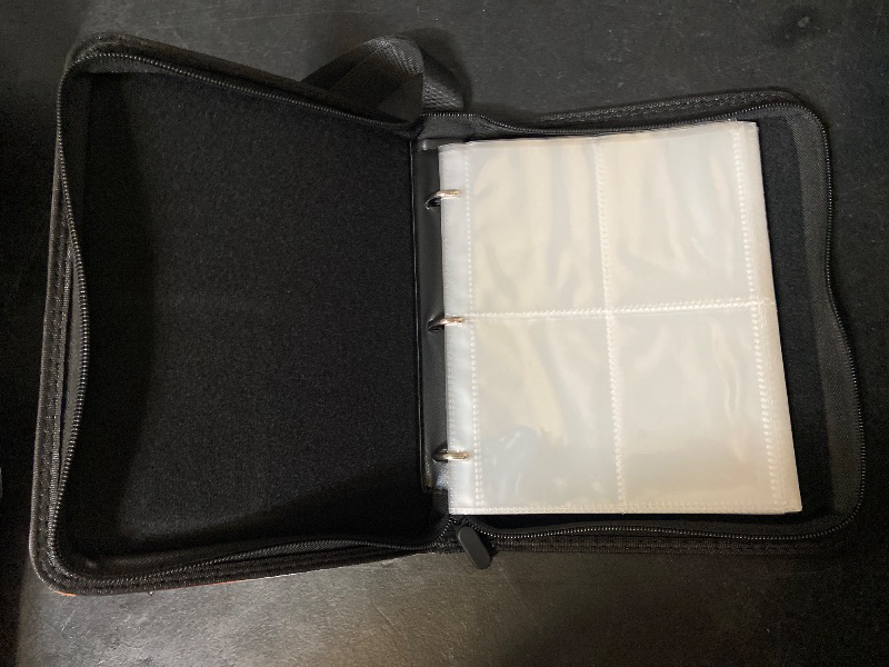 Photo 1 of 440 Pockets Trading Baseball Card Binder with Sleeves, 55 Removable Pages, 3 Ring Zipper Card Book Binder Collectable Card Album with Strap, Leather Sport Games Cards Folder, Card Collector Gifts
