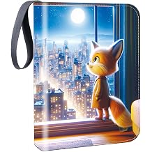 Photo 1 of 440 Pockets Trading Baseball Card Binder with Sleeves, 55 Removable Pages, 3 Ring Zipper Card Book Binder Collectable Card Album with Strap, Leather Sport Games Cards Folder, Card Collector Gifts