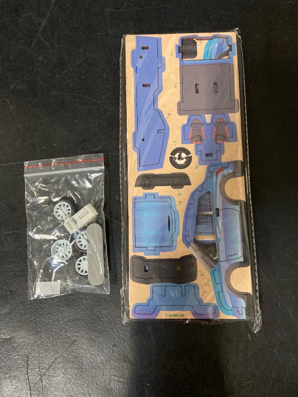 Photo 1 of ArtCreativity 3D Puzzle Sports Car - Wooden Building Kit for Kids - STEM Wooden Puzzle Model Car with Pullback Mechanism