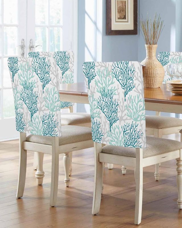 Photo 1 of Christmas Chair Back Cover, Xmas Tree Dining Chair Protector Covers