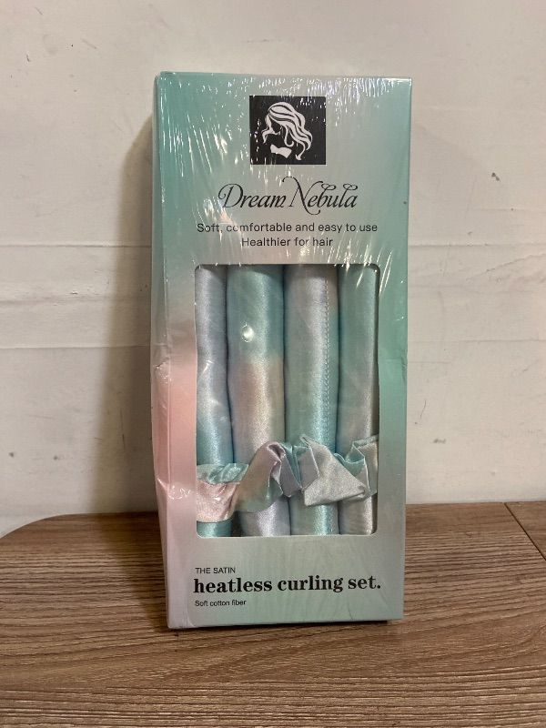Photo 1 of Satin Heatless Curling Set - Hair Rollers for Curls Heatless Hair Curlers & Hot Rollers Hair Curlers to Sleep in Curling Rod Headband Curler (Dream Nebula)