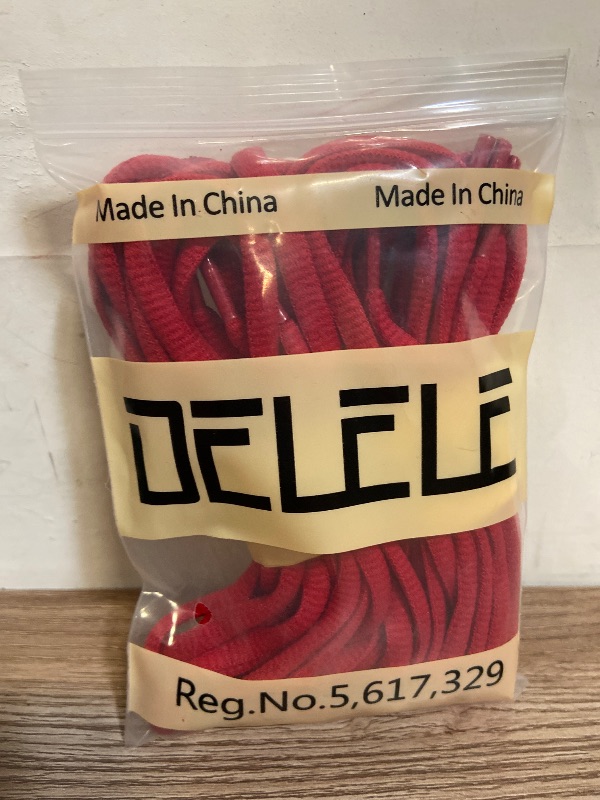 Photo 1 of 2Pair Oval 42 Colors Half Round 1/4" Athletic Shoe Laces for Sport/Running Shoes Shoe Strings - Dark Red