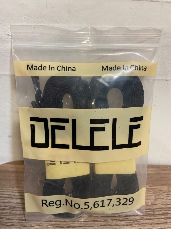 Photo 1 of 2 Pairs Reflective Shoelace Flat Safety Laces for Shoes Sneakers Boots - Star Dot Black