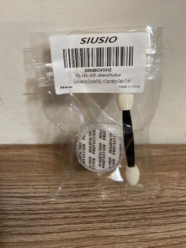 Photo 1 of SIUSIO 2pk Chrome Nail Powder Metallic Mirror Glitter Effect Pigment Iridescent Aurora Dip Powder, Mermaid Pearl Dust Kit