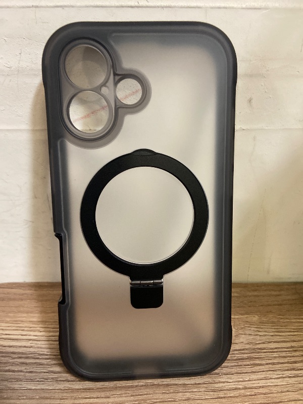 Photo 1 of Casehas for iPhone 17 Case with Magnetic Invisible Stand [Compatible with MagSafe] Military Drop Protection Shockproof Slim Translucent Skin-Touch Case Cover Black