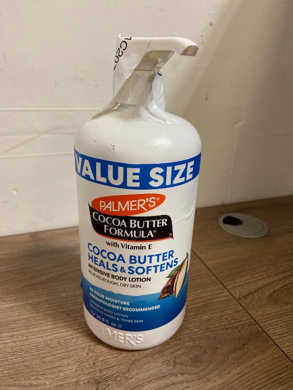 Photo 1 of Palmer's Cocoa Butter Formula Daily Skin Therapy Body Lotion, 33.8 Oz Pump Bottle, Intensive Moisturizer for Dry and Eczema-Prone Skin, Enriched with Vitamin E, Helps Provide 48-Hour Deep Hydration
