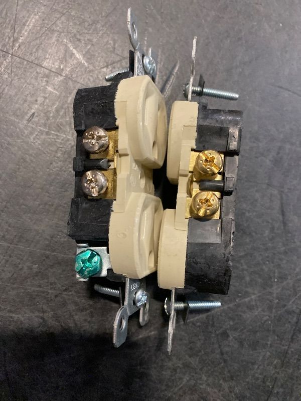 Photo 1 of Leviton 15 Amp 125V Duplex Outlet/Receptacle Ivory (6 Pack)