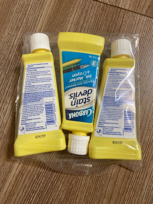 Photo 1 of Carbona Stain Devils® #3 | Ink, Marker & Crayon | Professional Strength Laundry Stain Remover | Multi-Fabric Cleaner | Safe on Skin & Washable Fabrics | 1.7 Fl Oz, 3 Pack