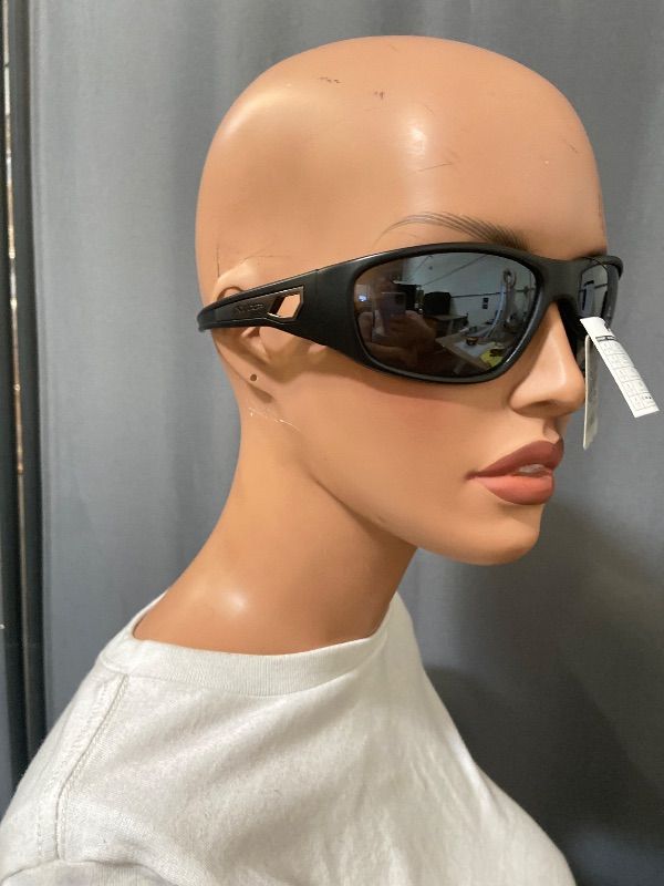 Photo 1 of Xloop Polarized Mens Classic 90s Wrap Around Sport Plastic Sunglasses in all black