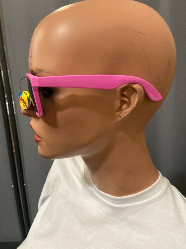 Photo 1 of Retro Sunglasses - Pink Frame / Smoke Polarized Lens