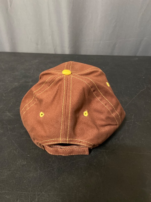 Photo 1 of Brown C-A-L Ranch Stores strap back baseball cap with yellow embroidered logo detailing