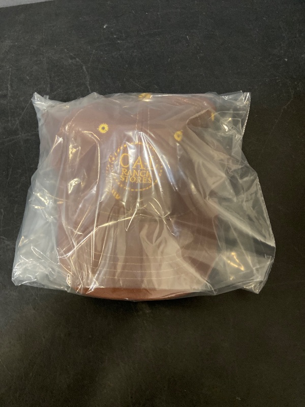 Photo 1 of Brown C-A-L Ranch Stores strap back baseball cap with yellow embroidered logo detailing