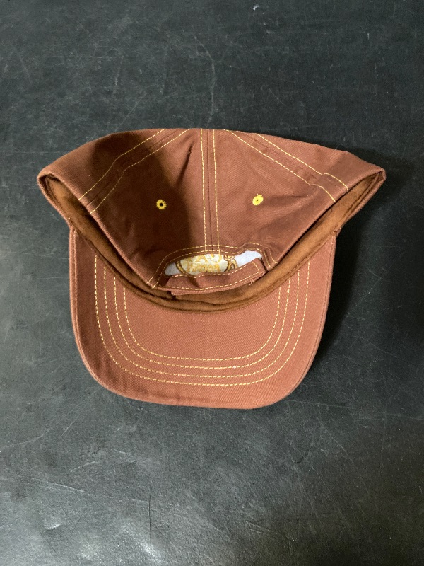 Photo 1 of Brown C-A-L Ranch Stores strap back baseball cap with yellow embroidered logo detailing