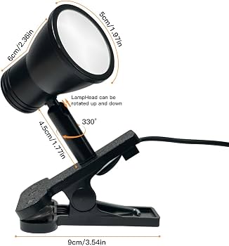 Photo 1 of Mainstays 5\" Metallic Black Adjustable Mini Clip Lamp, with LED Bulb Included