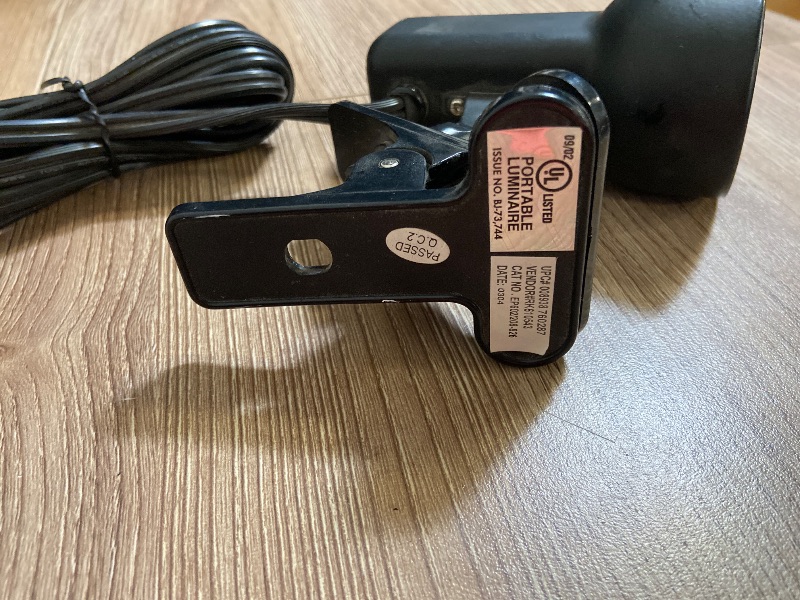 Photo 1 of Mainstays 5\" Metallic Black Adjustable Mini Clip Lamp, with LED Bulb Included
