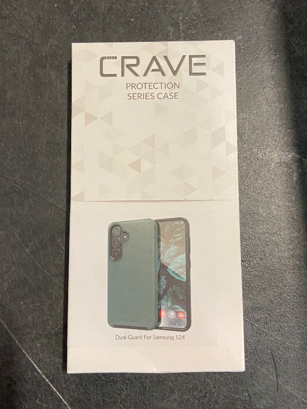 Photo 1 of Crave for Samsung Galaxy S24 Case, Shockproof Protection Dual Layer Case for Samsung Galaxy S24 (6.2 inch) - Forest Green