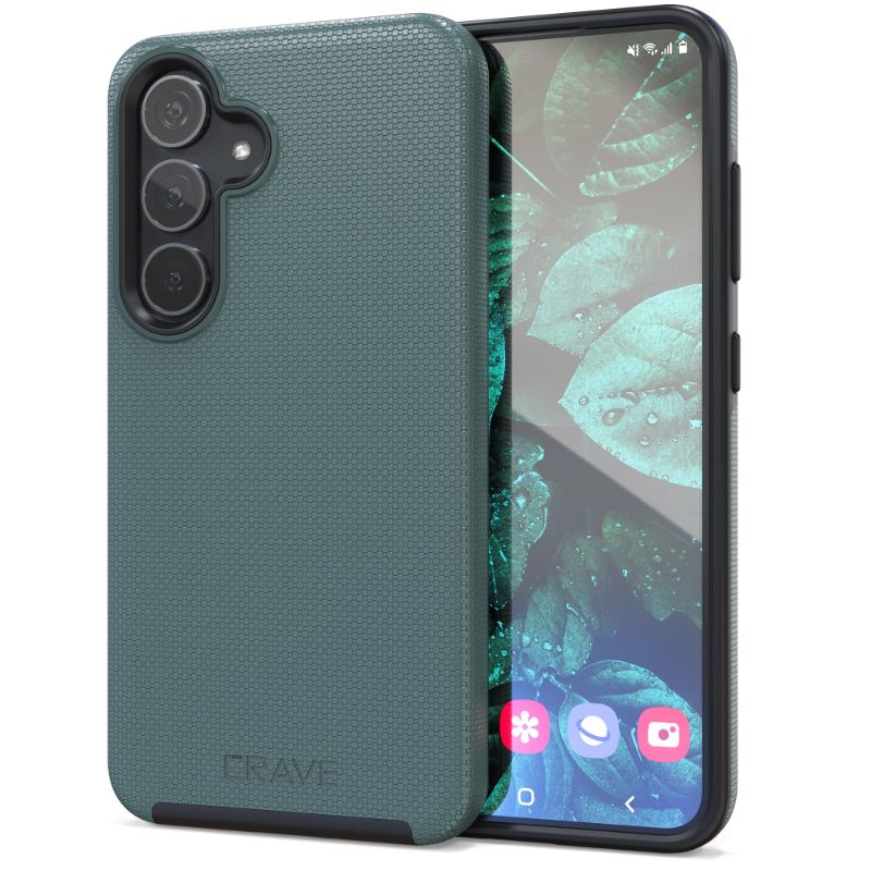 Photo 1 of Crave for Samsung Galaxy S24 Case, Shockproof Protection Dual Layer Case for Samsung Galaxy S24 (6.2 inch) - Forest Green
