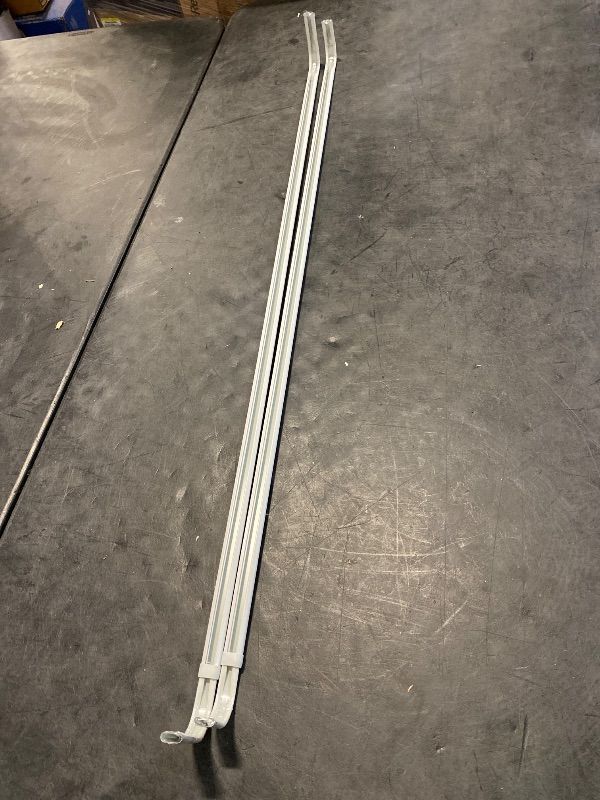 Photo 1 of 48 in.-84 in. 2 Pack Curtain Rod in White