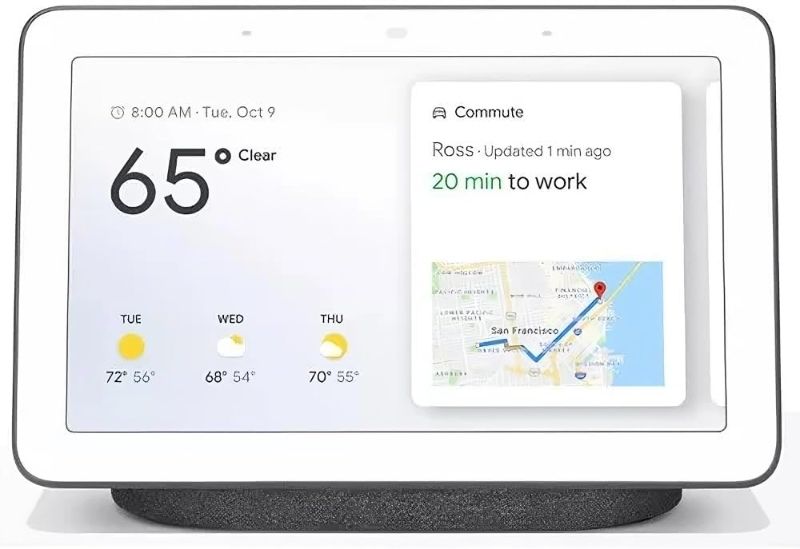 Photo 1 of Google Nest Hub (1st Gen) | 7" Smart Display with Google Assistant | Voice Control for Smart Home Devices | YouTube, Spotify | Wi-Fi & Bluetooth Enabled (Charcoal)