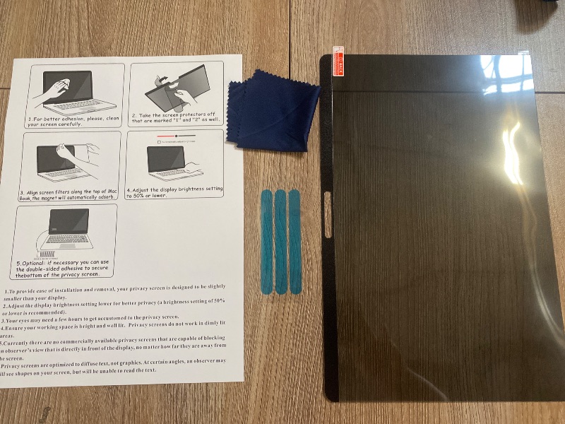 Photo 1 of Ceydebne Privacy Screen Protector for MacBook Pro 13 Inch (2016-2022, M1, M2) Removable Laptop Privacy Screen Shield Ultra-Thin Design