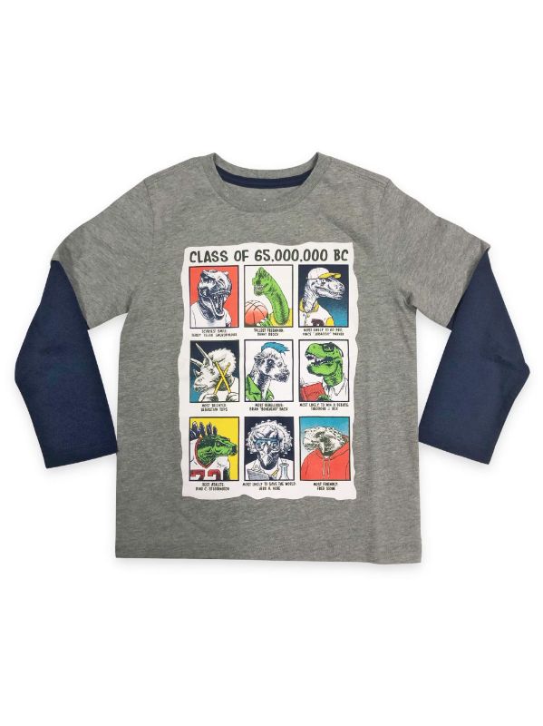 Photo 1 of Size 10 365 Kids from Garanimals Boys Long Sleeve Dino Hangdown T-Shirt 