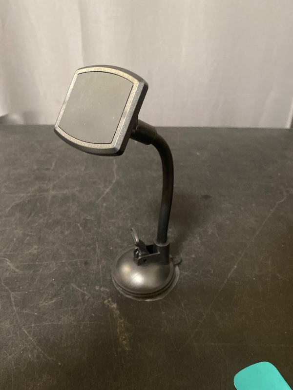 Photo 1 of Gabba Goods Magnetic Phone Mount features a flexible gooseneck arm and a suction cup base designed to secure most smartphones up to 6.7 inches on a car dashboard or windshield.