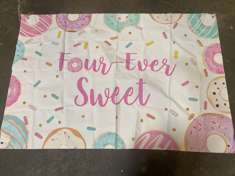 Photo 1 of 5x3 Four Ever Sweet Birthday Backdrop