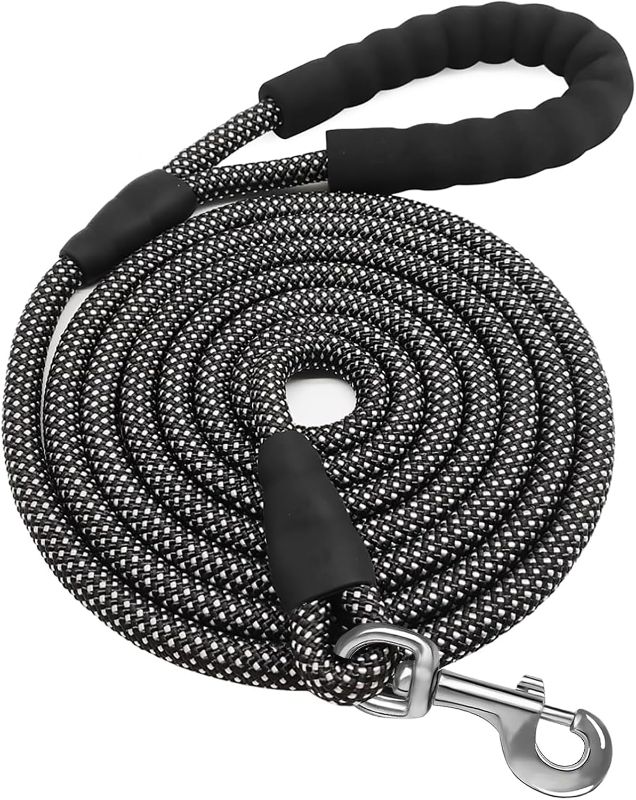 Photo 1 of 15FT Training Leash for Dogs, Nylon Rope Dog with Swivel Lockable Hook and Comfortable Padded Handle,